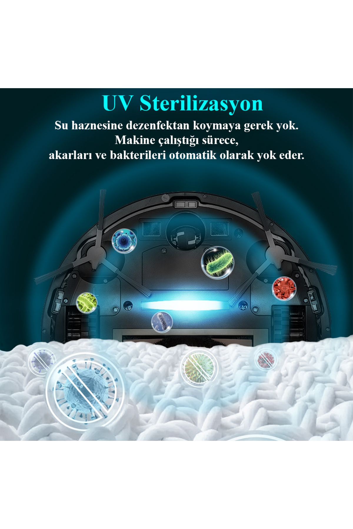 X8 Pro Ultraviyole 5000pa Lidar Robot Süpürge & Paspas 3