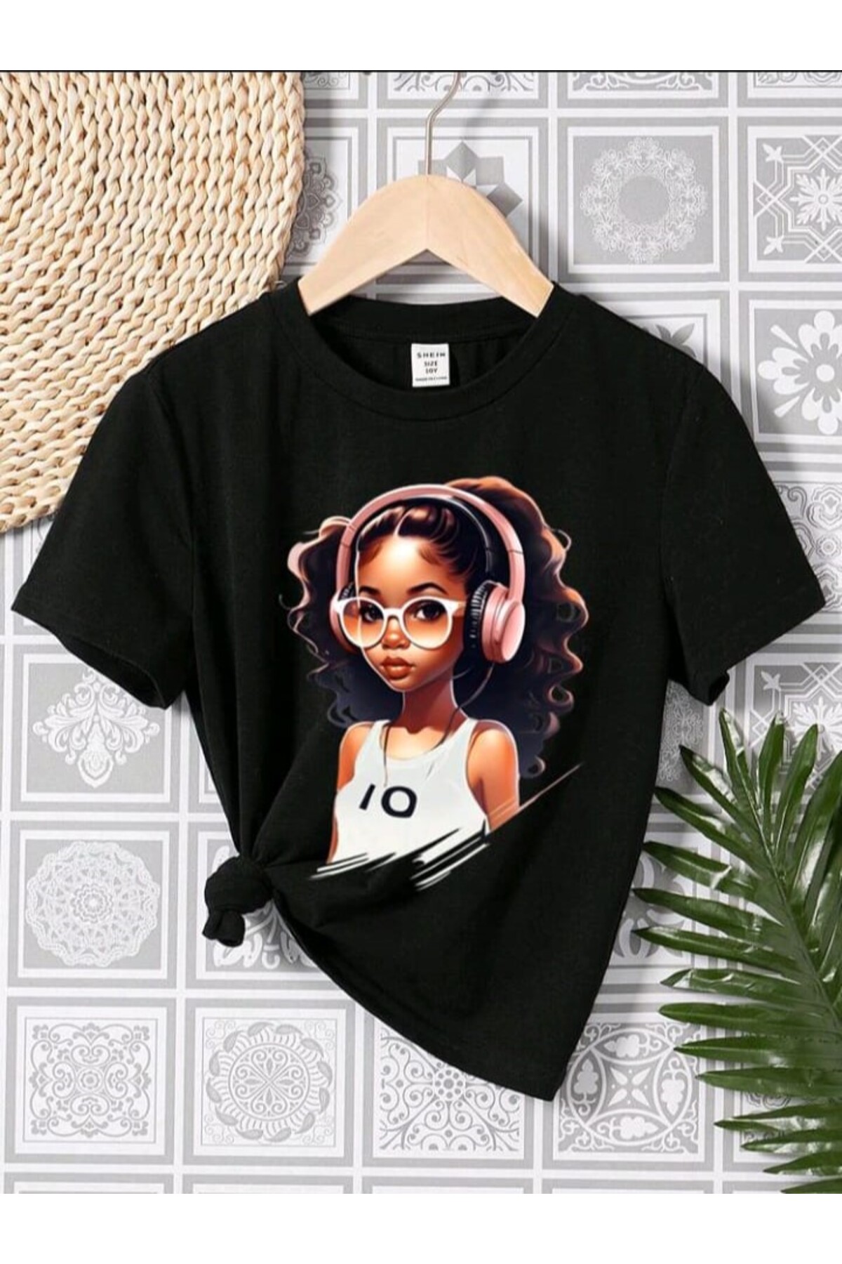 COOL GIRL PRINTED CREW NECK 100% COTTON KIDS TSHIRT