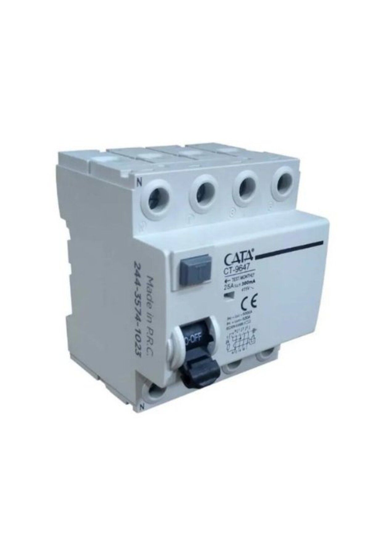 Cata-CT-9647 4X25A 6kA 300mA Three Phase Residual Current Relay 1