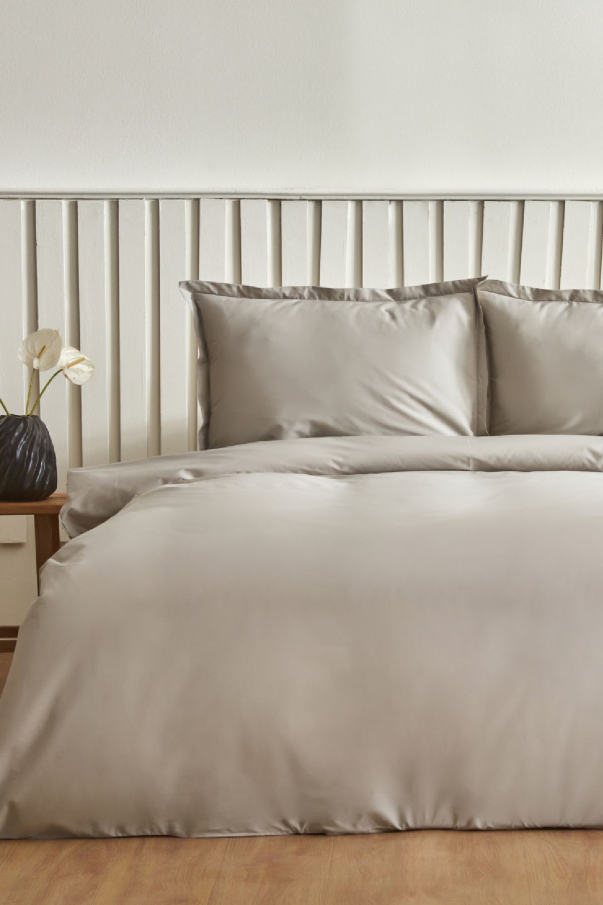 Karaca Home-طقم غطاء لحاف كول تاتش أساسي مفرد باللون الرمادي 2