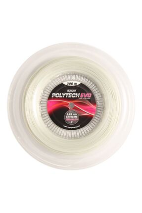 Topspin Poly Tech Evo - 1,25mm / 200m  Beyaz Tenis Raketi Kordajı