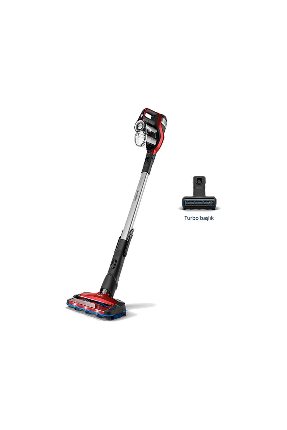 Philips XC7043/01 Şarjli Dik Süpürge Kirmizi