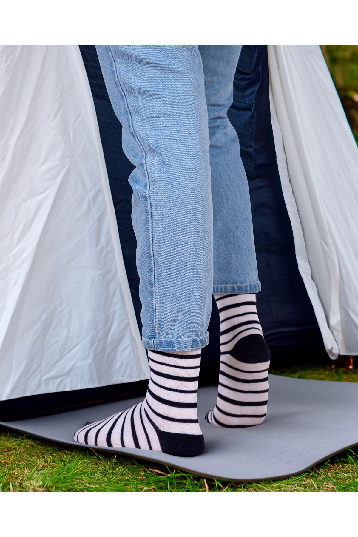 Mono Socks-Pack of 3 Lobster Patterned Elasticless Bamboo Socks 5