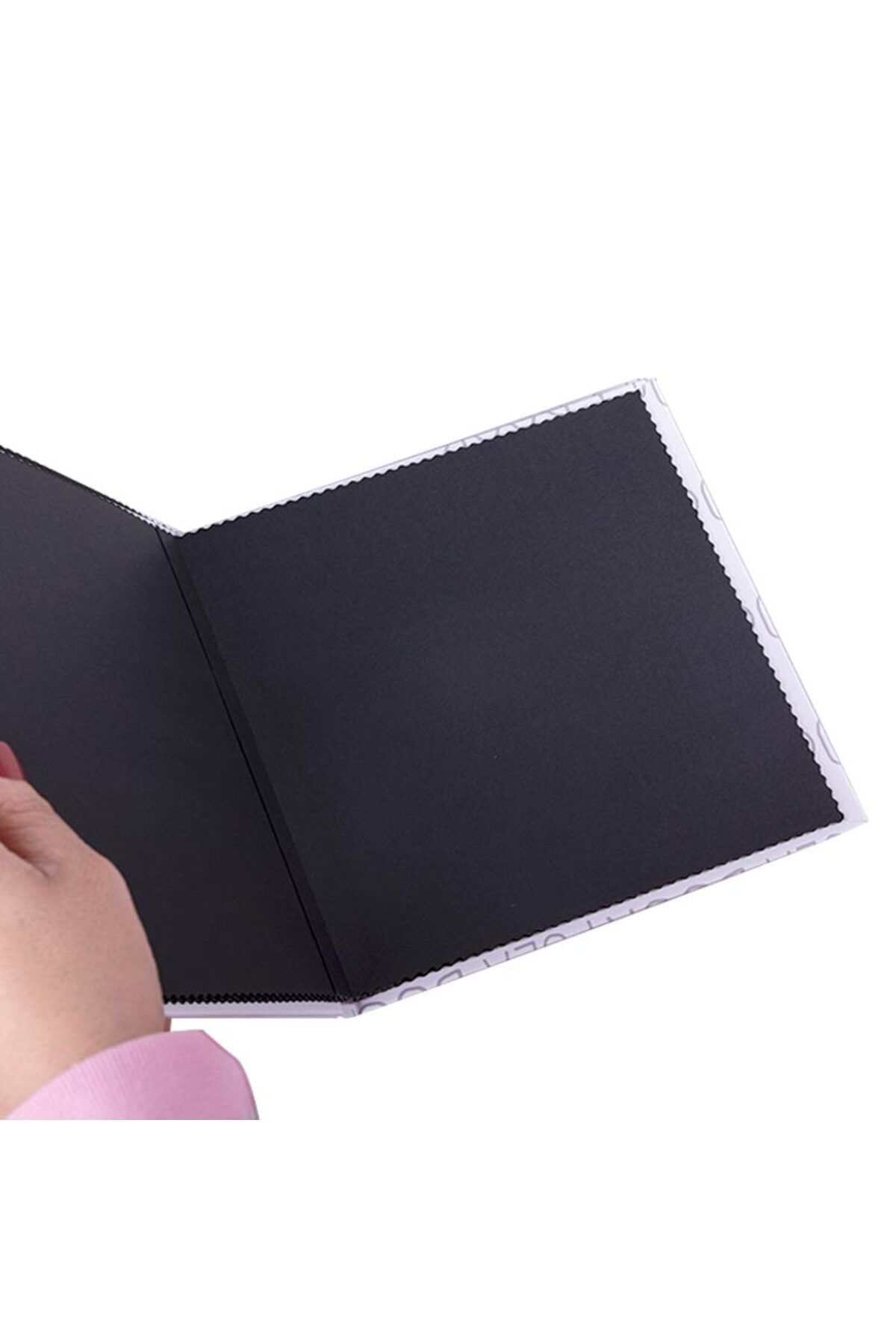 POLABOOK-White Self Design Memory Book and Photo Album with White Pen and Chain Clock Figure 6