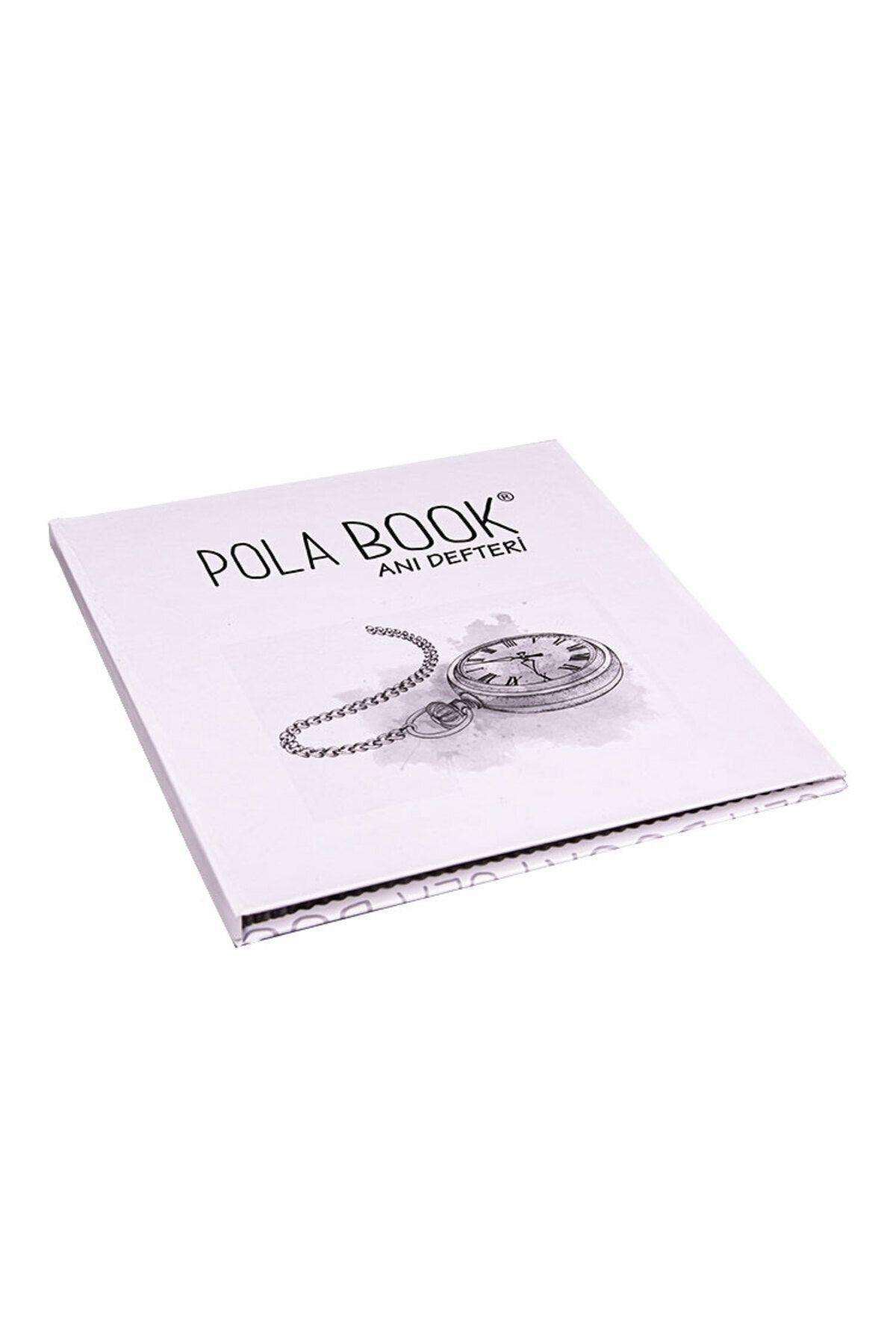 POLABOOK-White Self Design Memory Book and Photo Album with White Pen and Chain Clock Figure 7