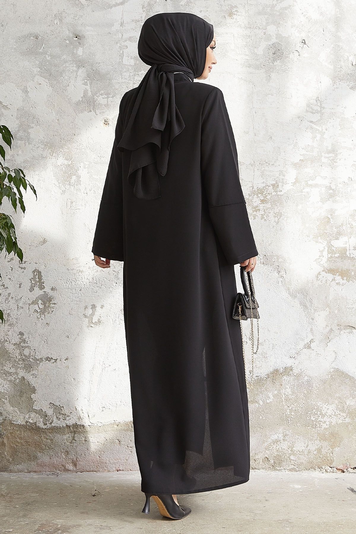 InStyle-Ivory Piping Pattern Ferace - Μαύρο 5