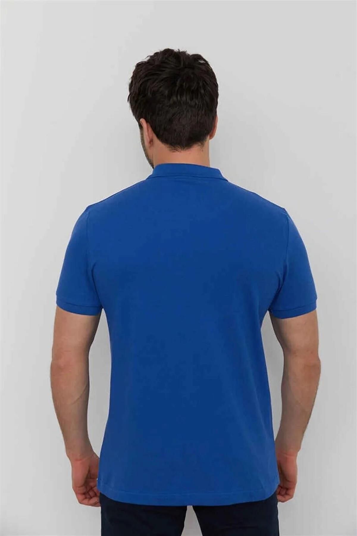 Cazador-Tricou cu gât polo Jazz 4613 Civi?t Blue 3