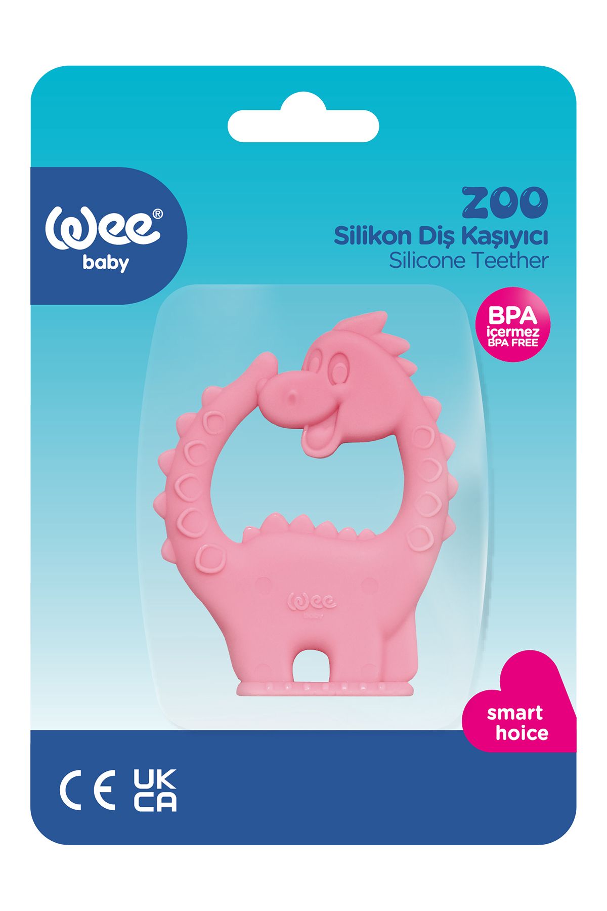 Прорезыватель для зубов Wee Baby Zoo, розовый MW024389