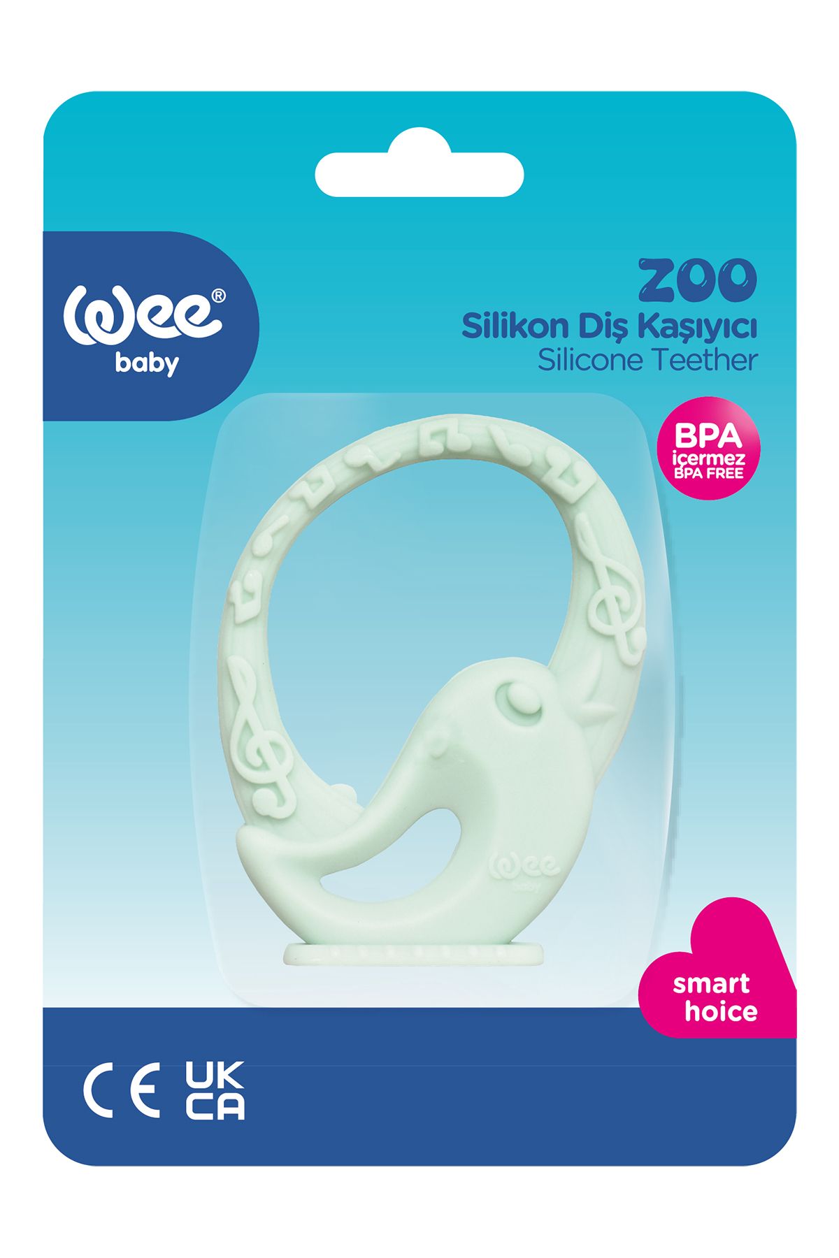 Прорезыватель для зубов Wee Baby Zoo, зеленый MW031389