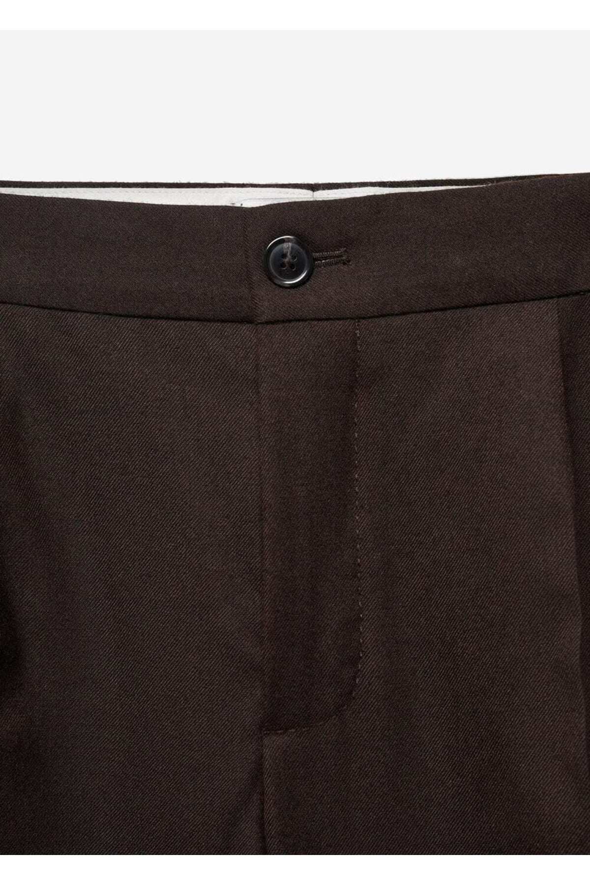 MANGO Man-Pleated and Buckle Wool Trousers 6