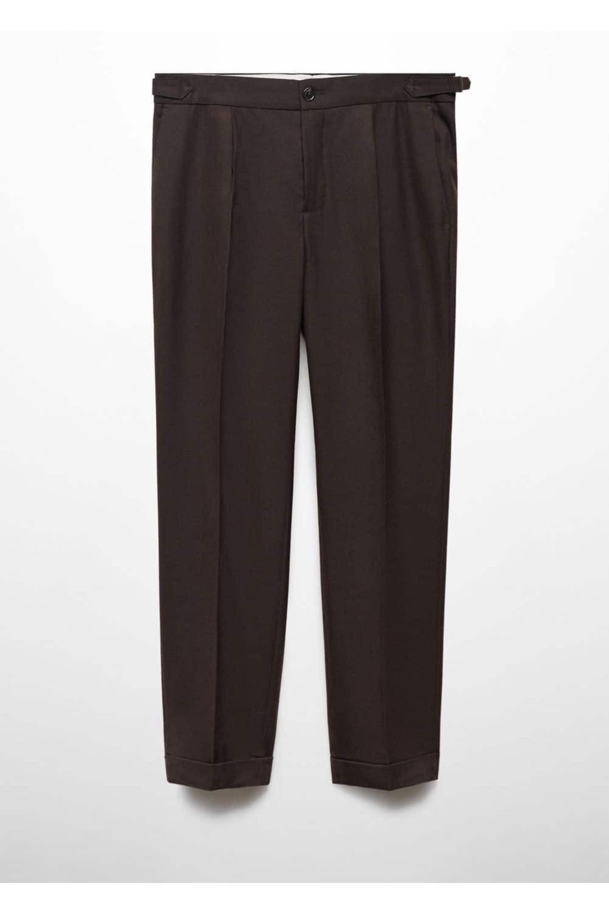 MANGO Man-Pleated and Buckle Wool Trousers 3