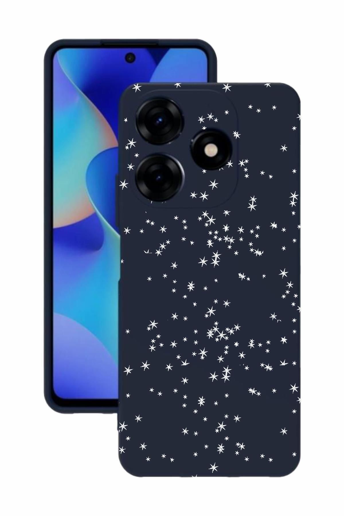 realme-C53 Dark Blue Color Silicone Case with Print and Camera Protection 1
