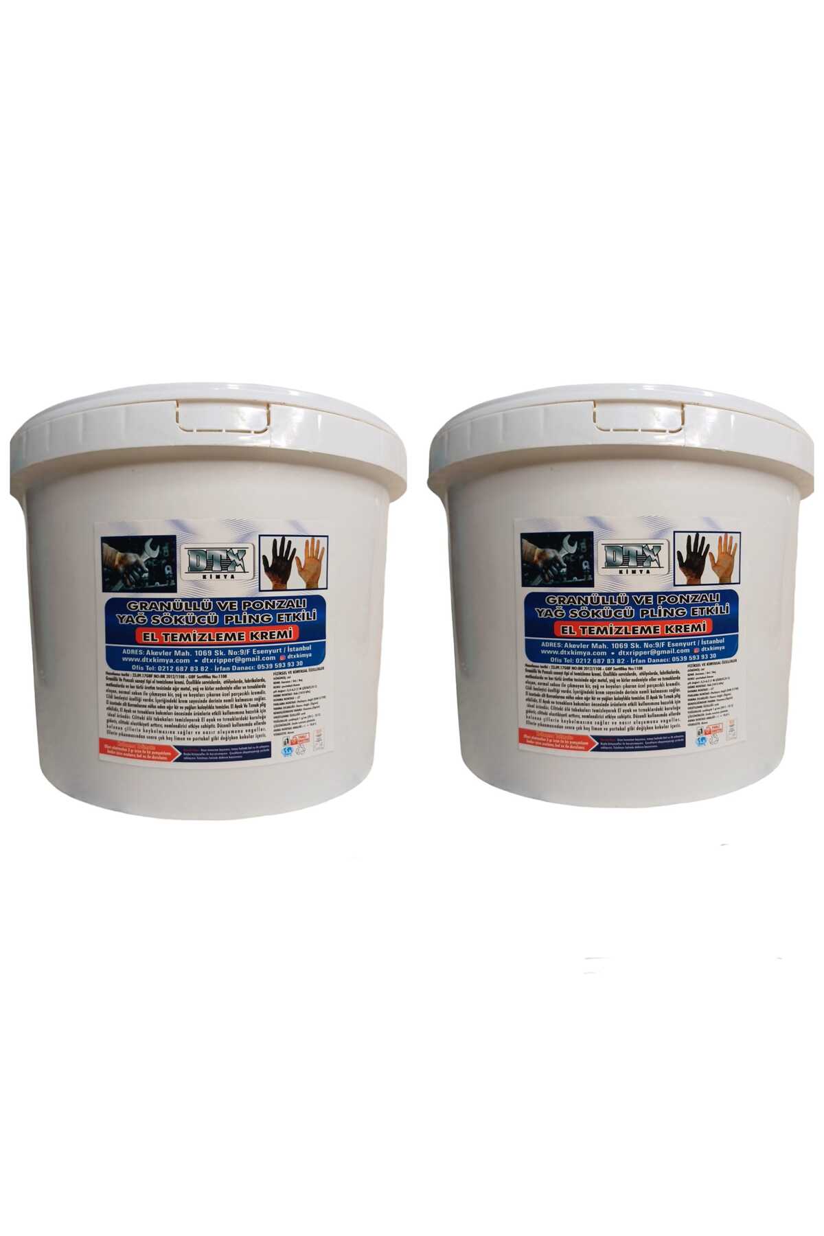 Endüstriyel Granürlü Ponzalı El Temizleme Kremİ SABUNU 15 Kg ( 2 ADET )