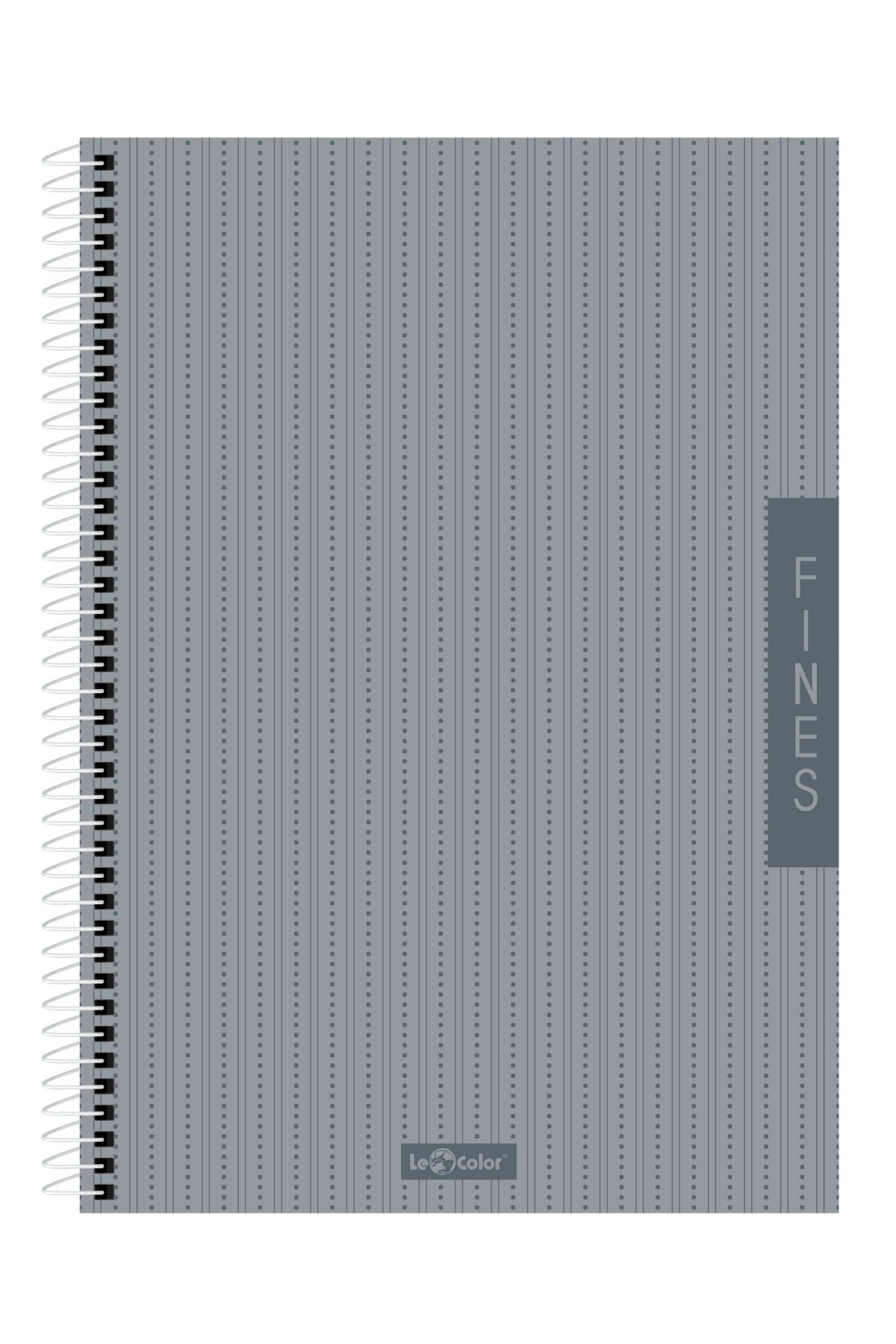 Le Color-Fines Office Notebook A4 Spiral Checkered Gray 1