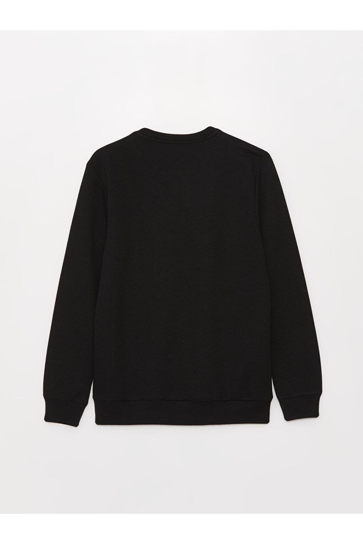 سویشرت مردانه مشکی ال سی وایکیکی | W31697Z8 اورجینال - تصویر 5