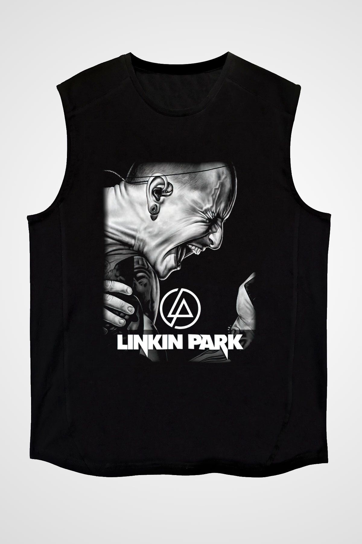 tf tişörtfabrikası-Tricou fără mâneci Linkin Park negru 1