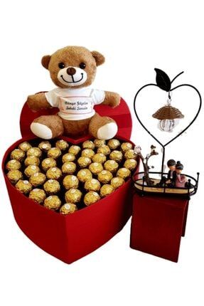 Sevgiliye Hediye Rocher Çikolata Romantik Sevgili Masa Lamba Aşık Mesajlı Ayıcık HAN-AŞKI-1011