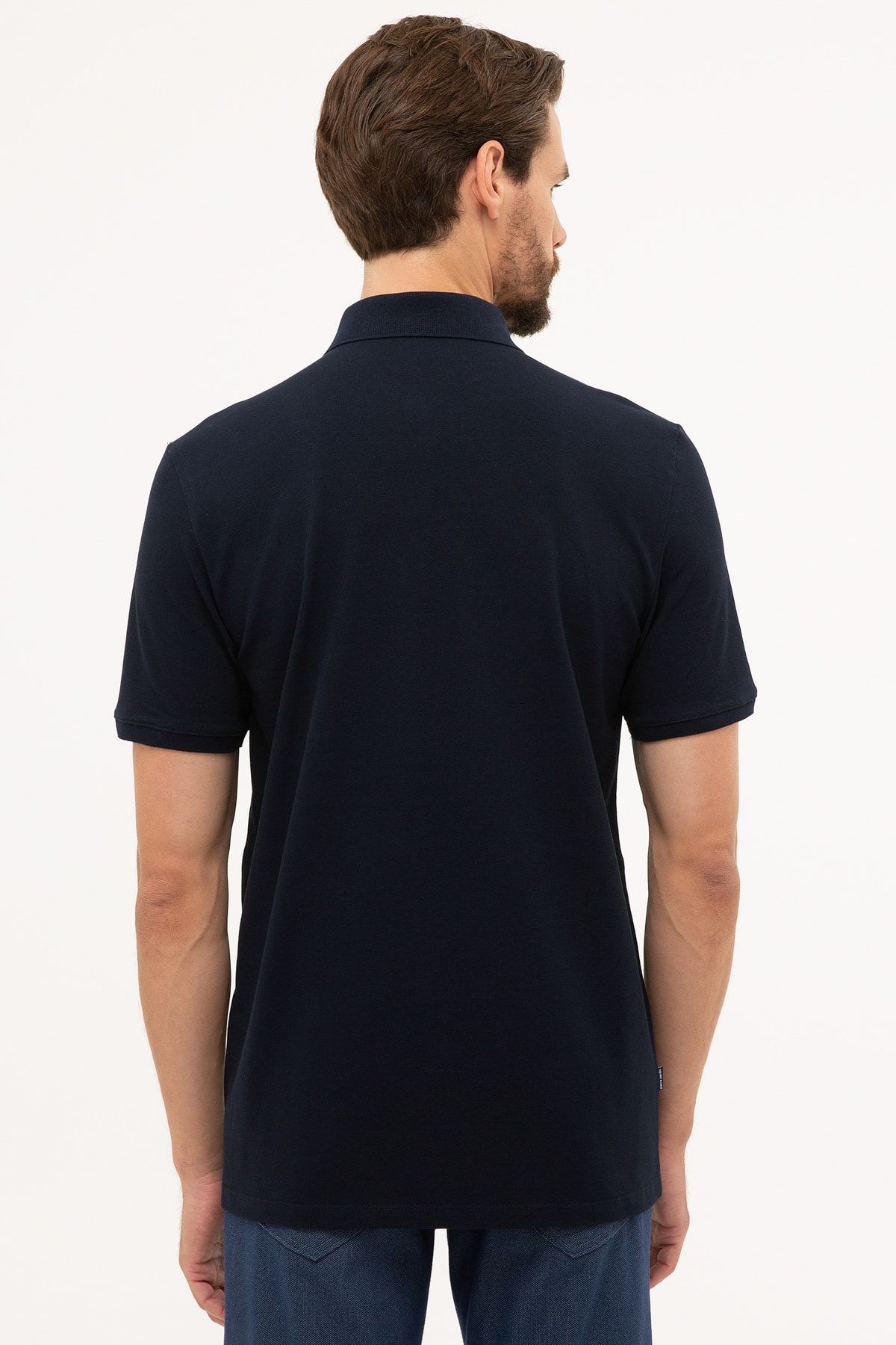 Pierre Cardin تی شرت یقه پولو با تناسب معمولی آبی تیره مردانه