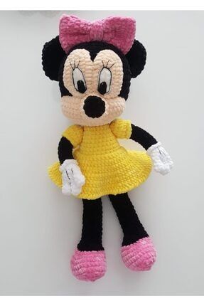 Minnie Mouse Amigurumi Organik Oyuncak Opminniemousesarı