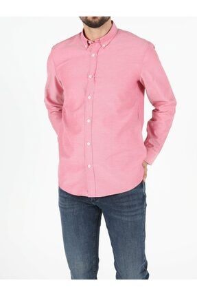 Regular Fit Shirt Neck Erkek Kırmızı Uzun Kol Gömlek .CL1052249_Q1.V1_RED