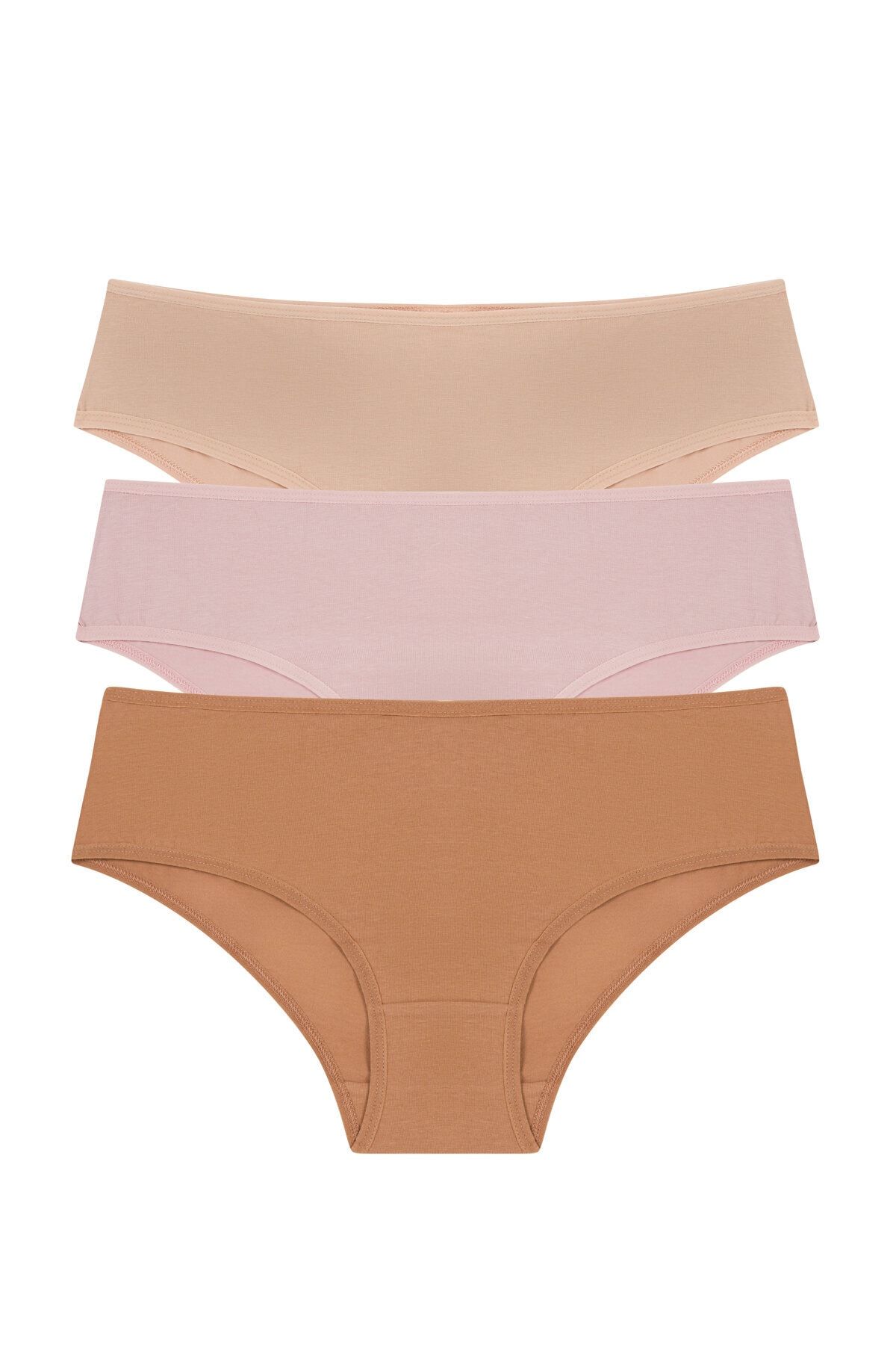 Penti Kadin Cok Renkli Cover Colors Perfect Nude 3lu Slip Kulot Trendyol