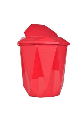 Kırmızı Prizma Vanity Renkli Banyo Mutfak Çöp Kovası 5.5 lt A4530-kirmizi