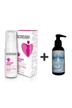Scream Women Genital Area Spray Pro Masseur Plus Kokusuz Tatsız Sade Masaj Yağı 1593