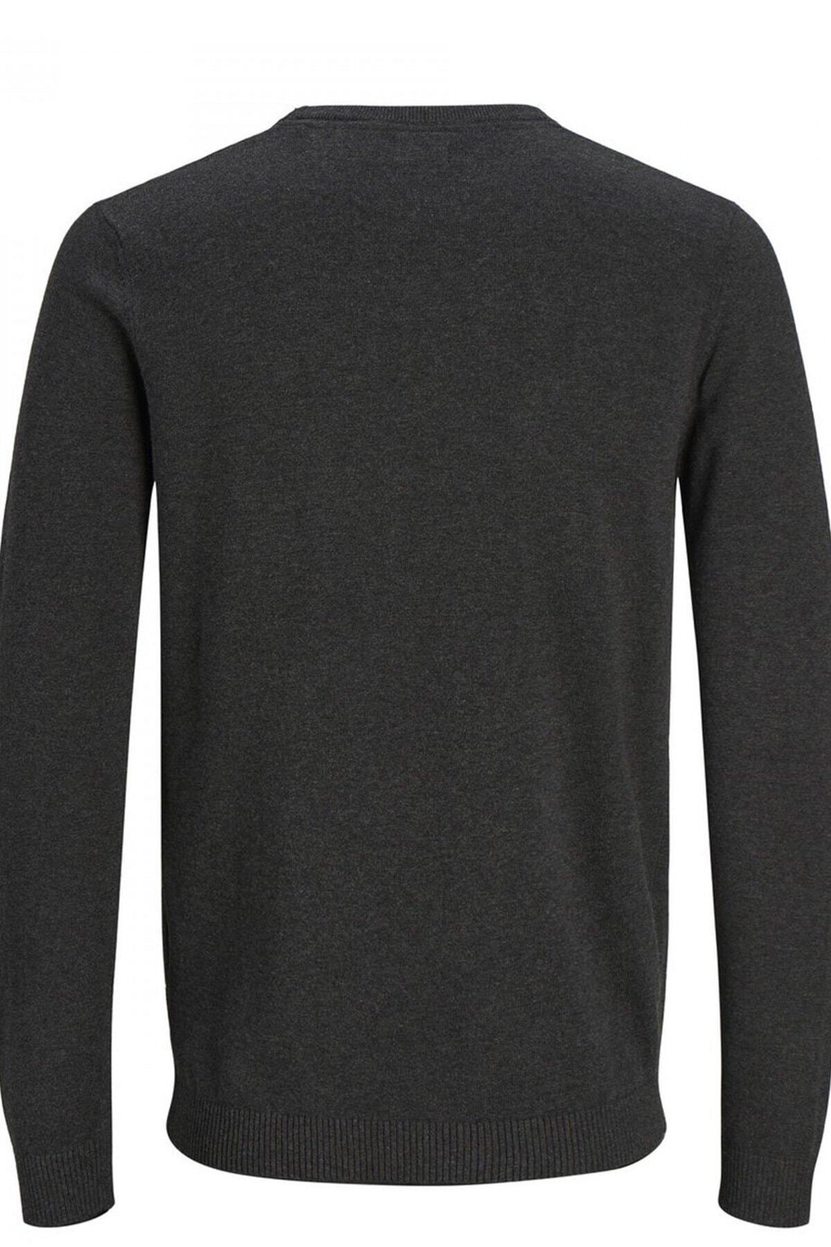 پلیور جک اند جونز مردانه دوختنی خاکستری بیسیک طرح دار Regular/رگولار    بیسیک ورزش | Jack & Jones 12137190 TR - تصویر 6