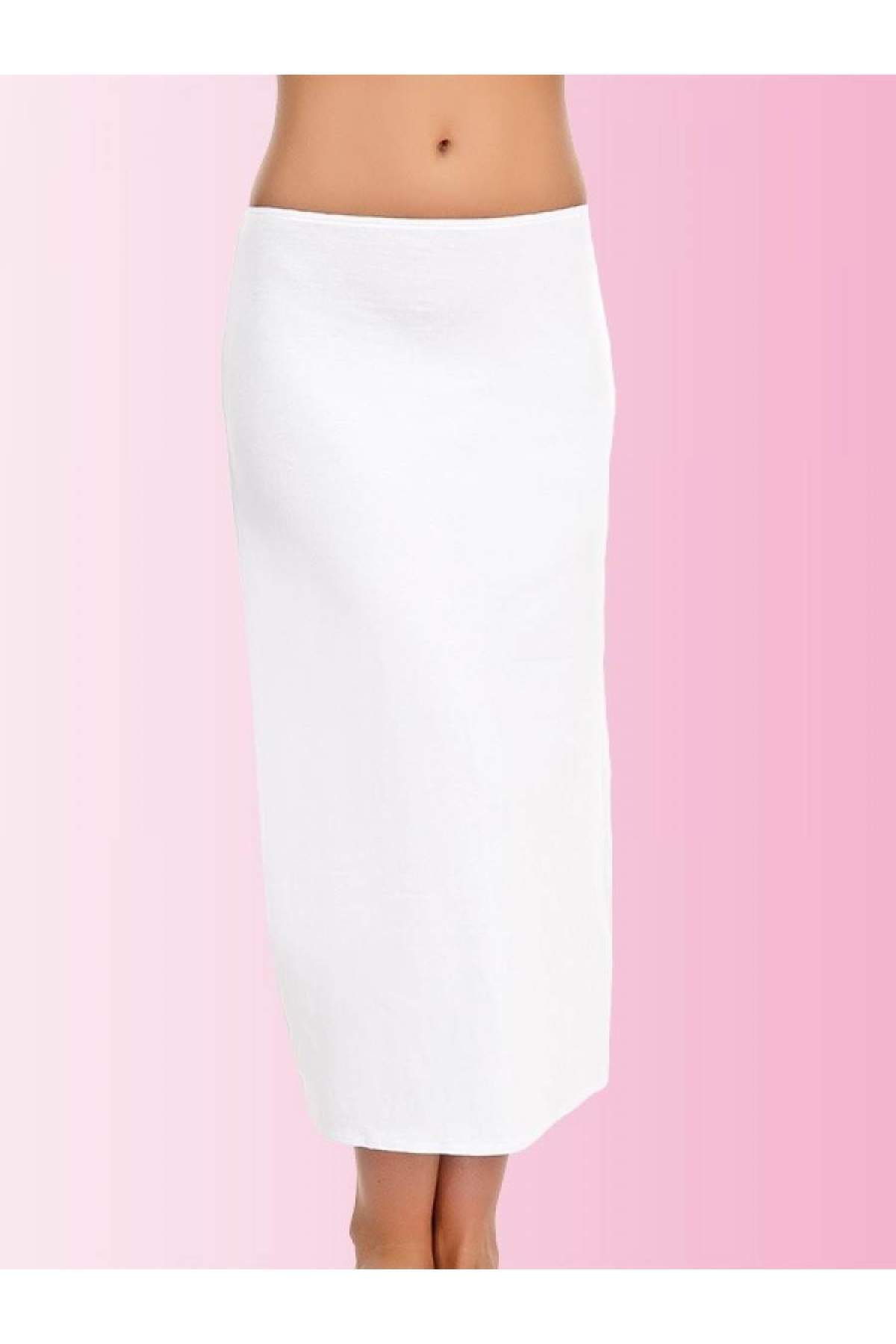 imer Kadın Penye Modal Uzun Jüpon Siyah