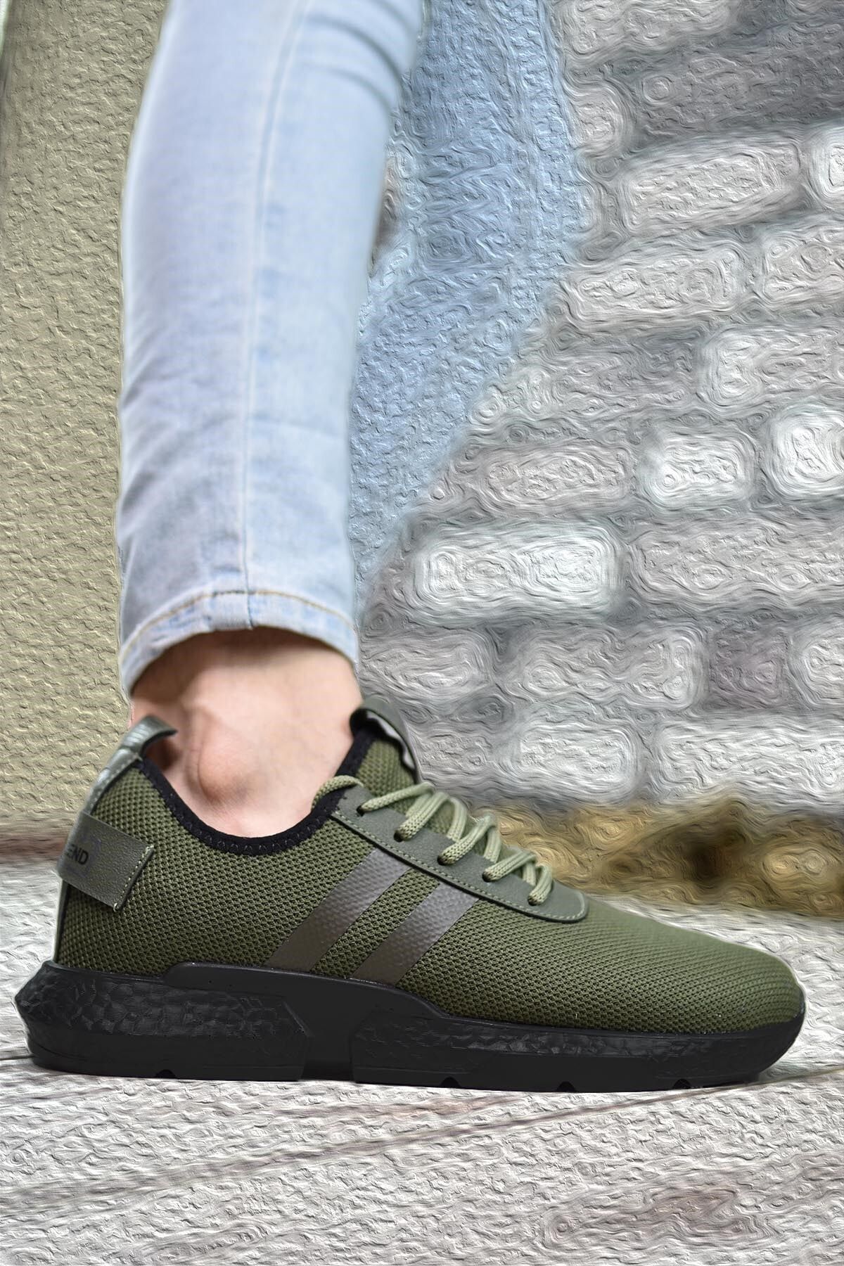 Riccon-Khaki čierne pánske tenisky00122051 7