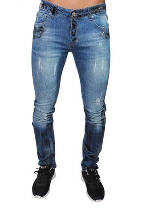 Erkek Mavi Oil Jeans 2010116