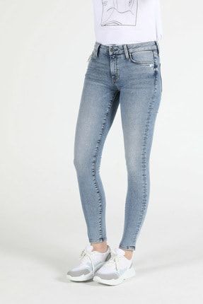 759 Lara Orta Bel Dar Paça Super Slim Fit Jean Kadın Jean Pantolon CL1050239