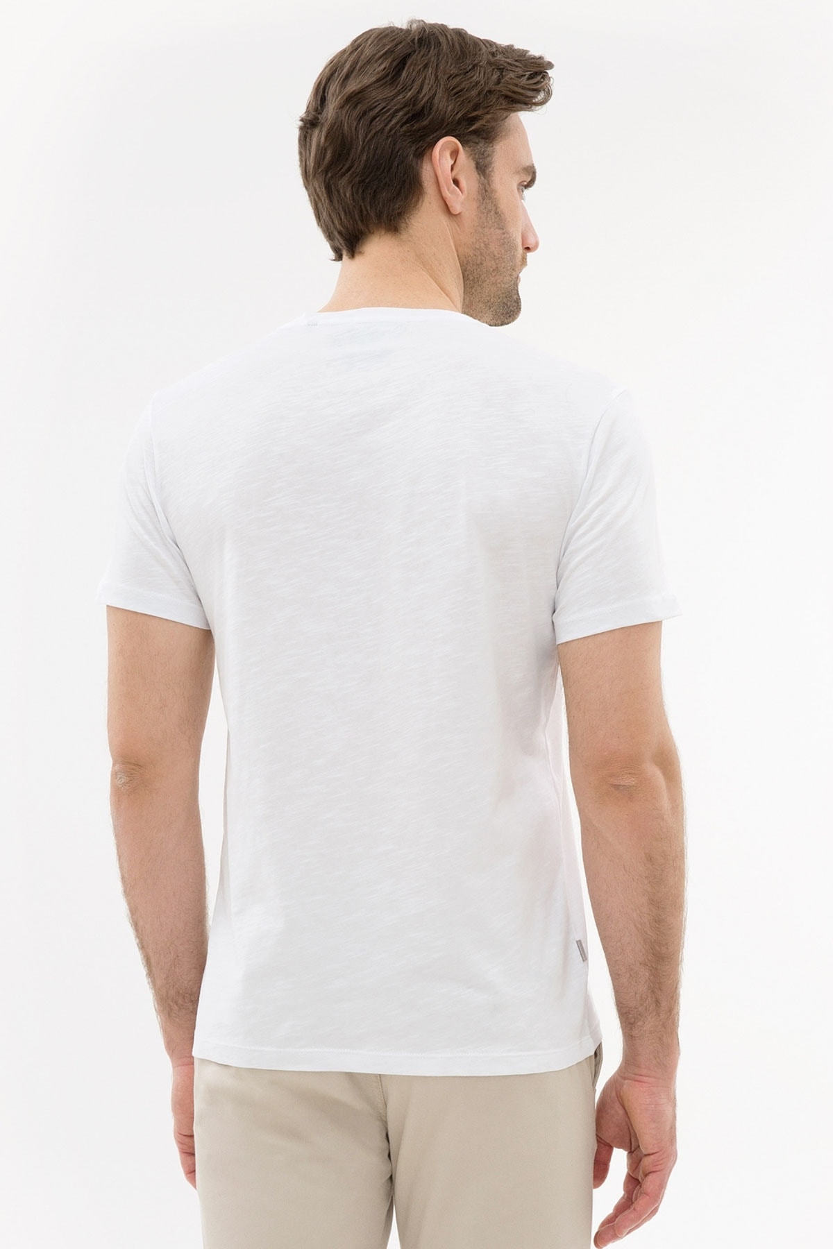 تیشرت مردانه سفید پیرکاردین | G021GL011.000.1036399.VR013 اورجینال - تصویر 3