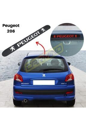Peugeot 206 Karbon Arka Fren Stop Lambası Sticker 03560