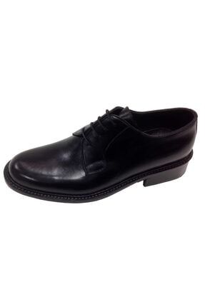 Erkek Siyah Deri Klasik Ayakkabı 115-SİYAH