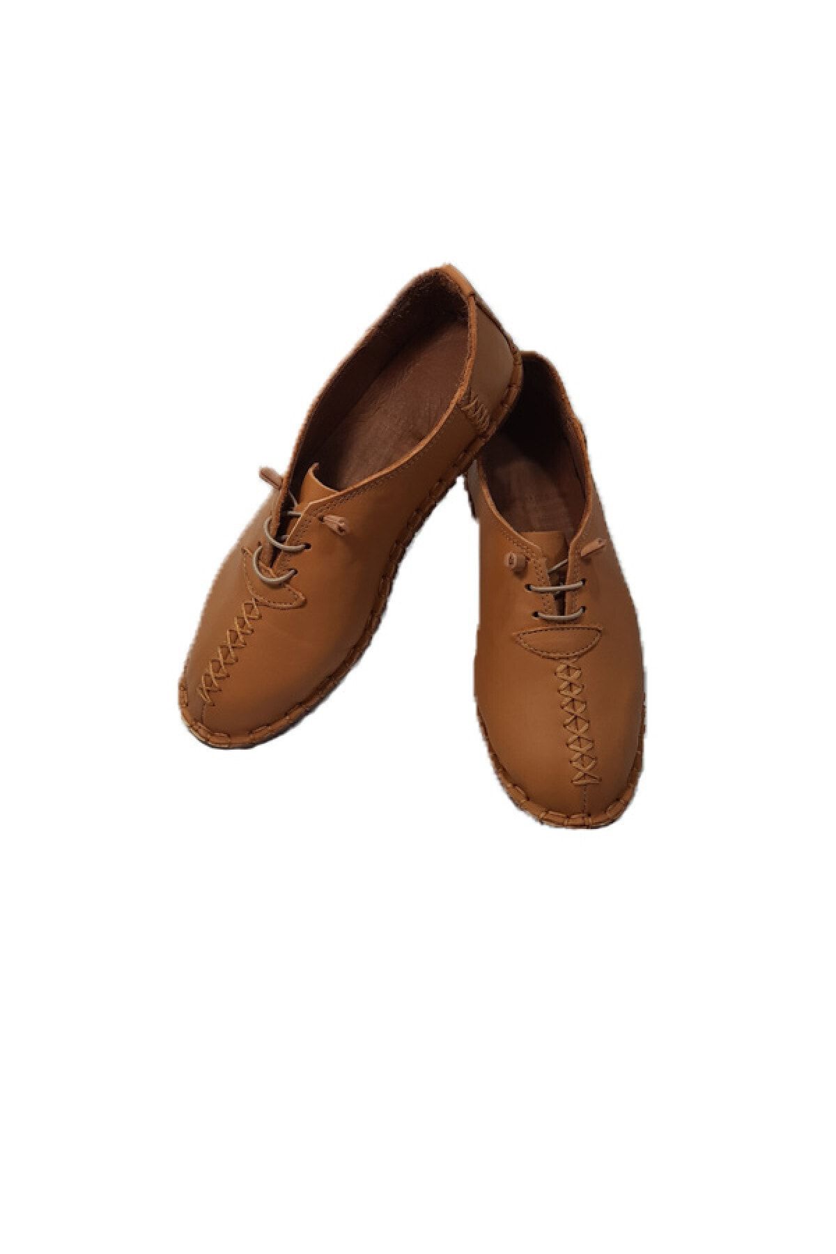 KAPAR-Women's Tan Genuine Leather Sandal Model 3