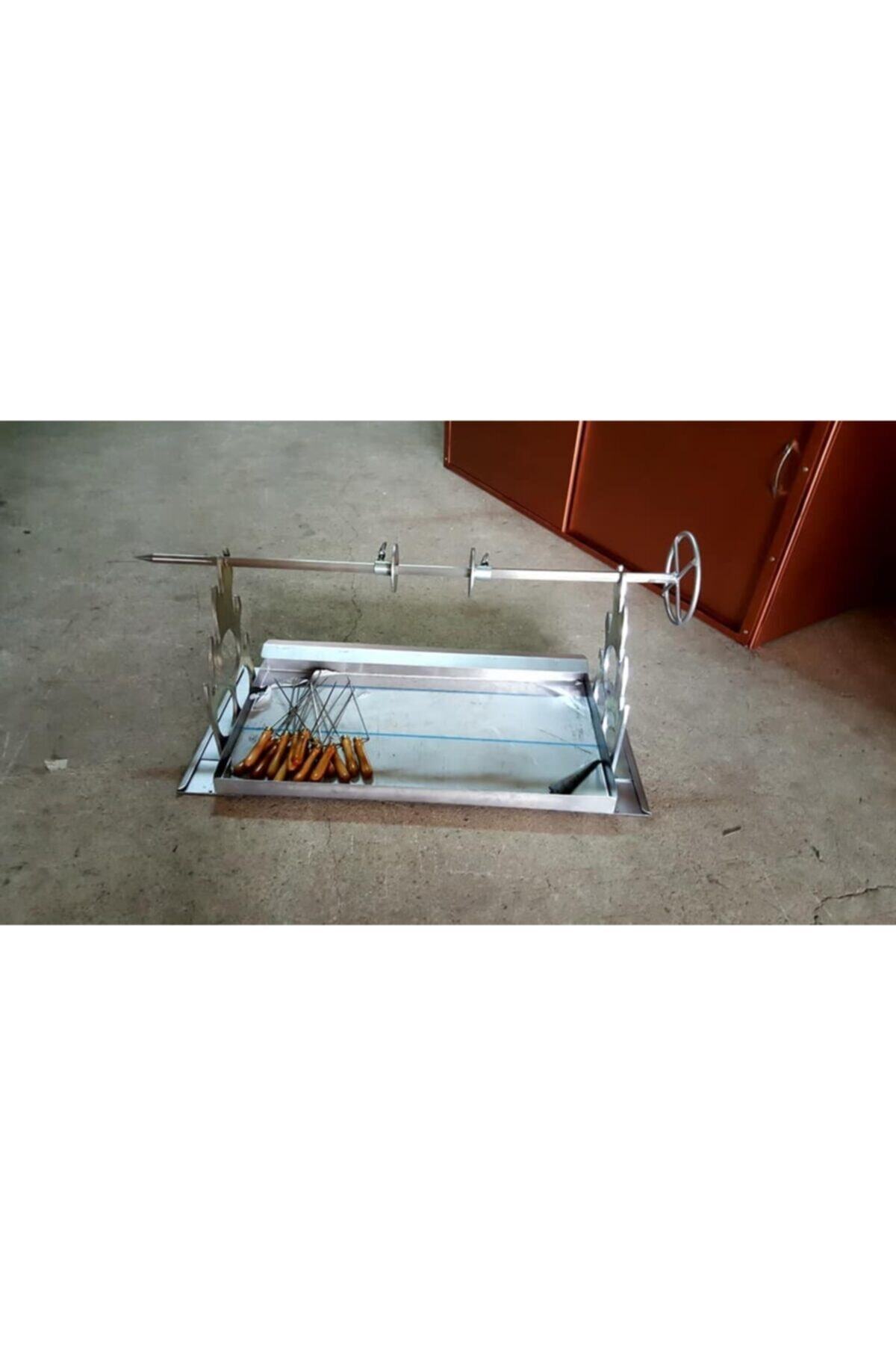 Cağ Kebap Şiş Mekanizma Takımı Paslanmaz Çelik 110 cm 3