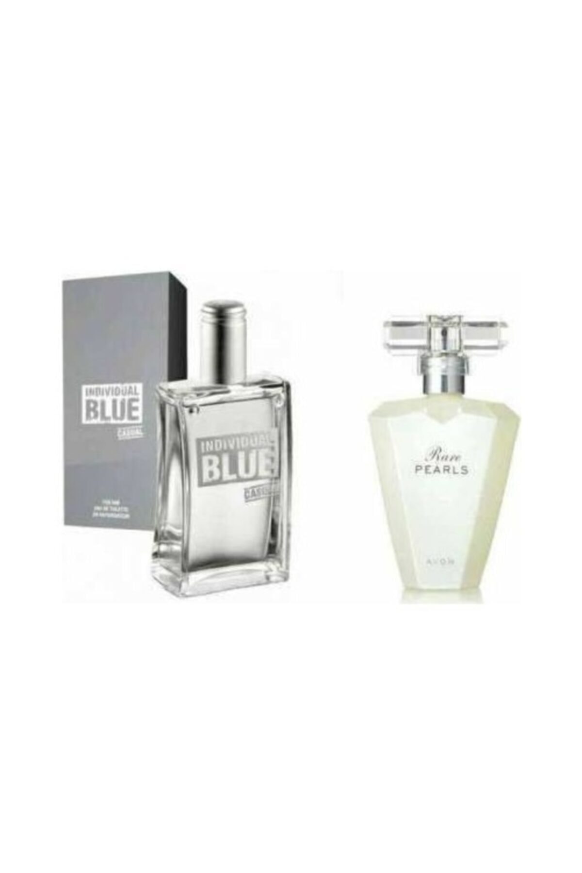 AVON Individual Blue Casual Edt 100 ml Erkek Parfüm + Rare Pearls Edt 50 ml Kadın Parfüm 3098762845631