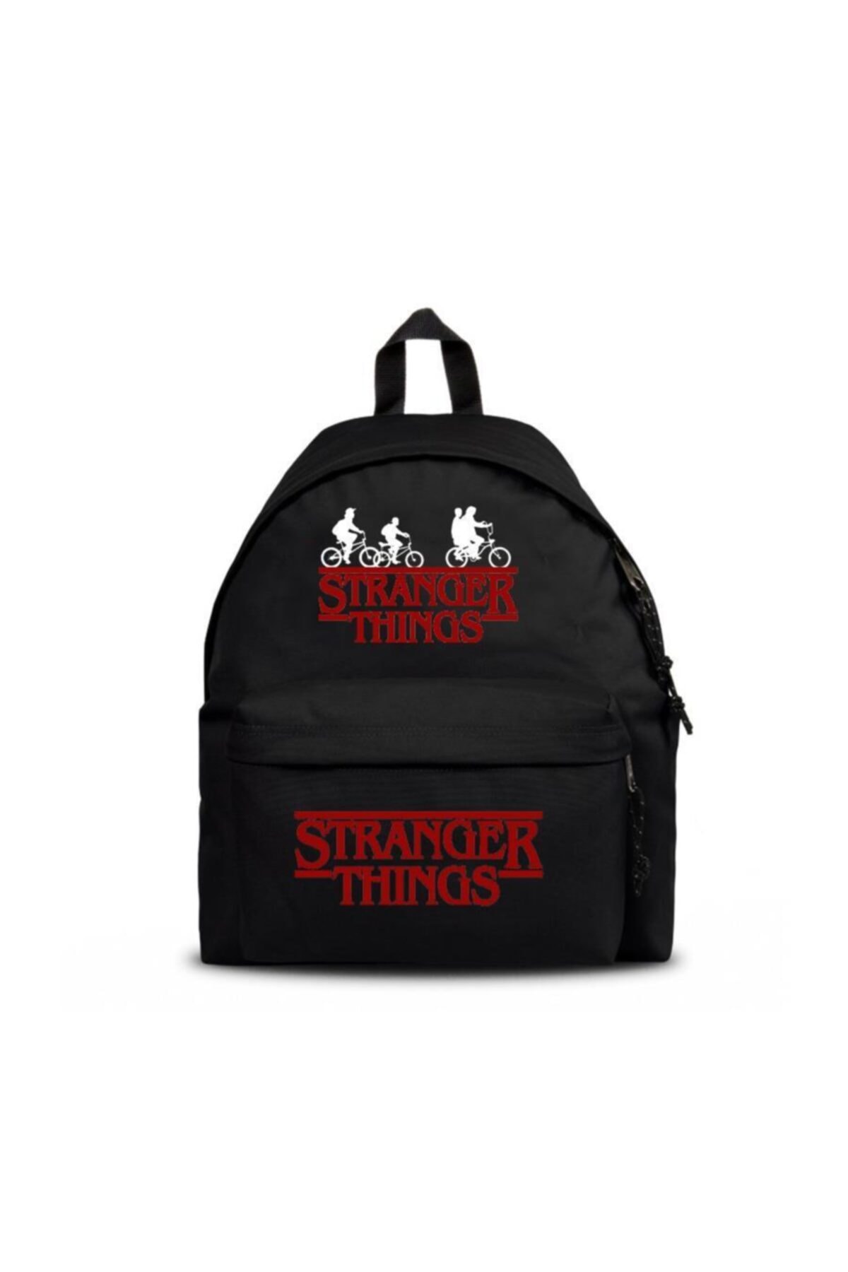 Köstebek Stranger Things Bisiklet Logo Siyah Sırt Çantası