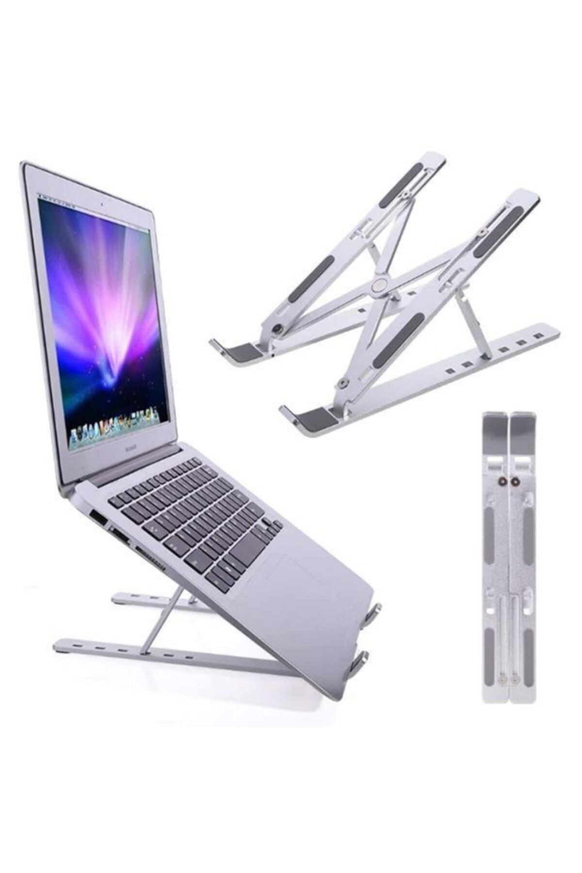 Macbook Air Uyumlu Alüminyum Katlanabilir Laptop Standı 3