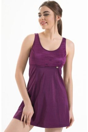 Kadın Vişne Pileli Elbise Mayo SM-VPEM