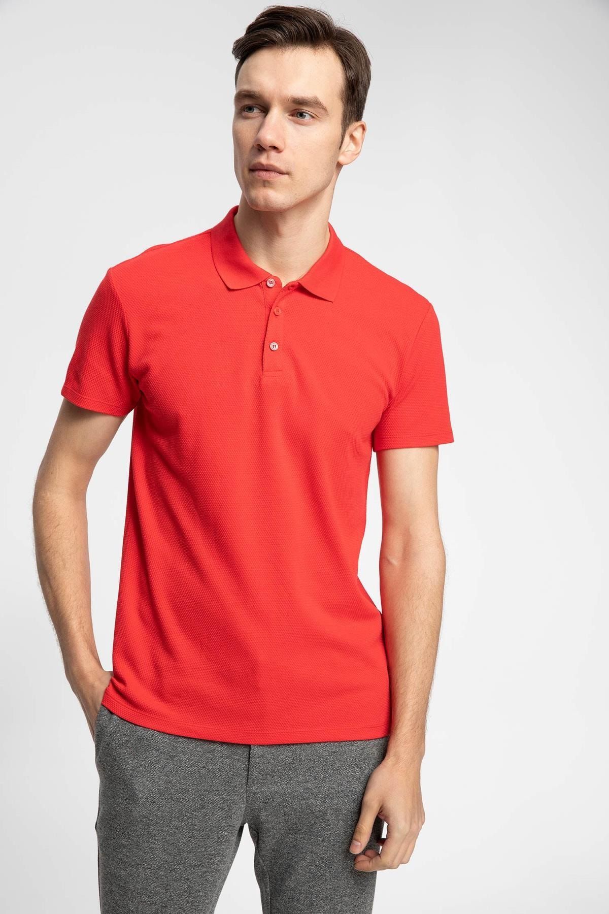 Defacto Erkek Kirmizi Basic Polo T Shirt J9905az 19sp Rd237 Trendyol