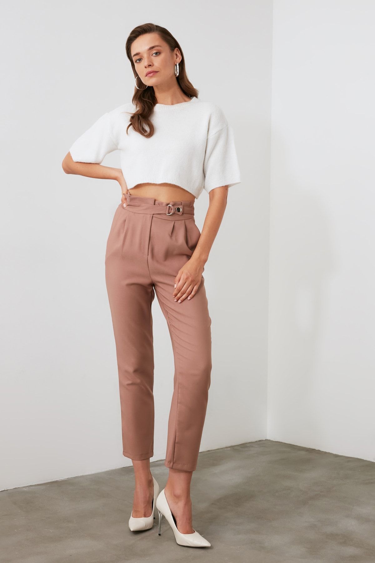 Mink Belted Carrot Pants – Montivo