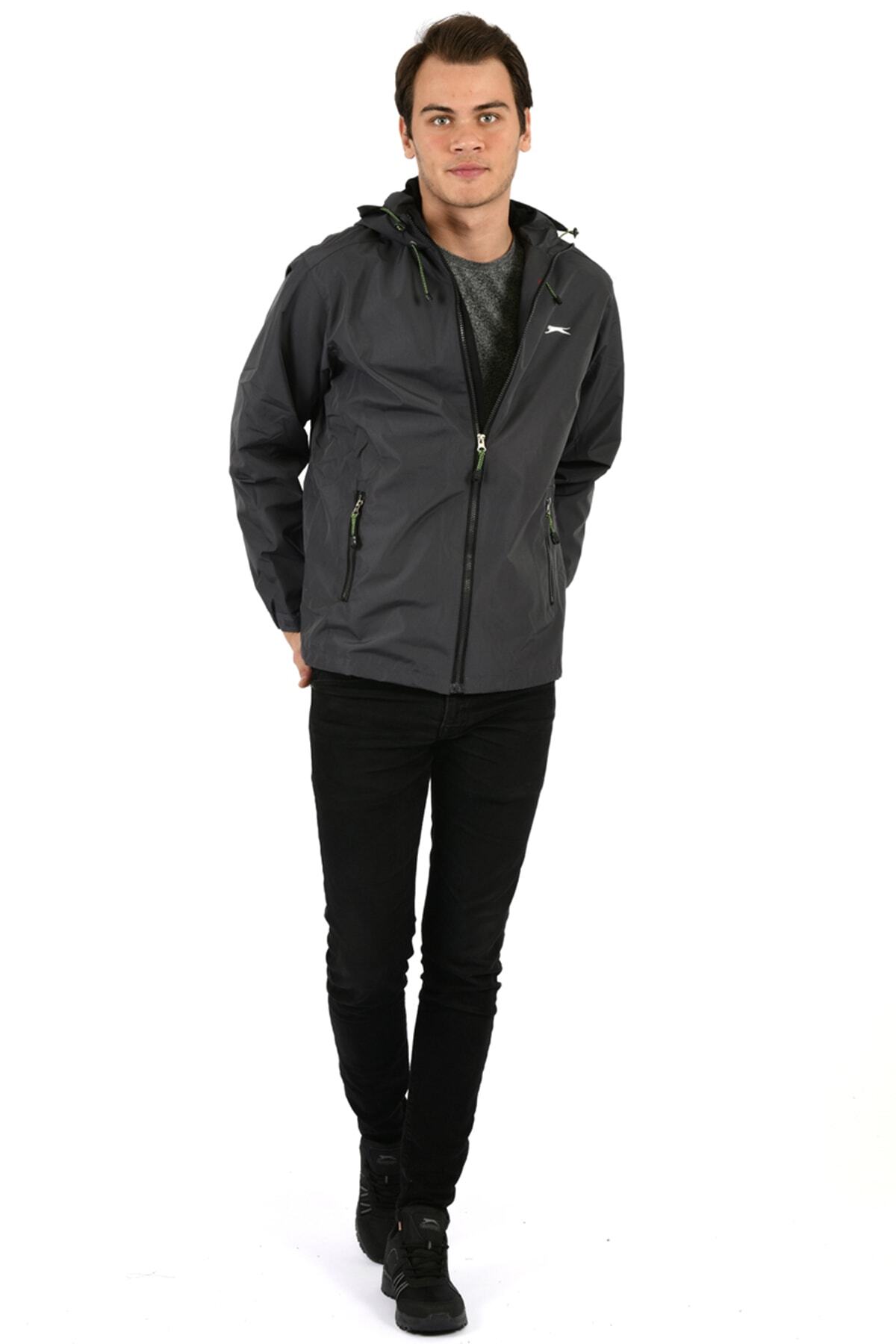 Slazenger  Erkek Yağmurluk Ofans ST29JE018-230 K.Gri - Görsel 2