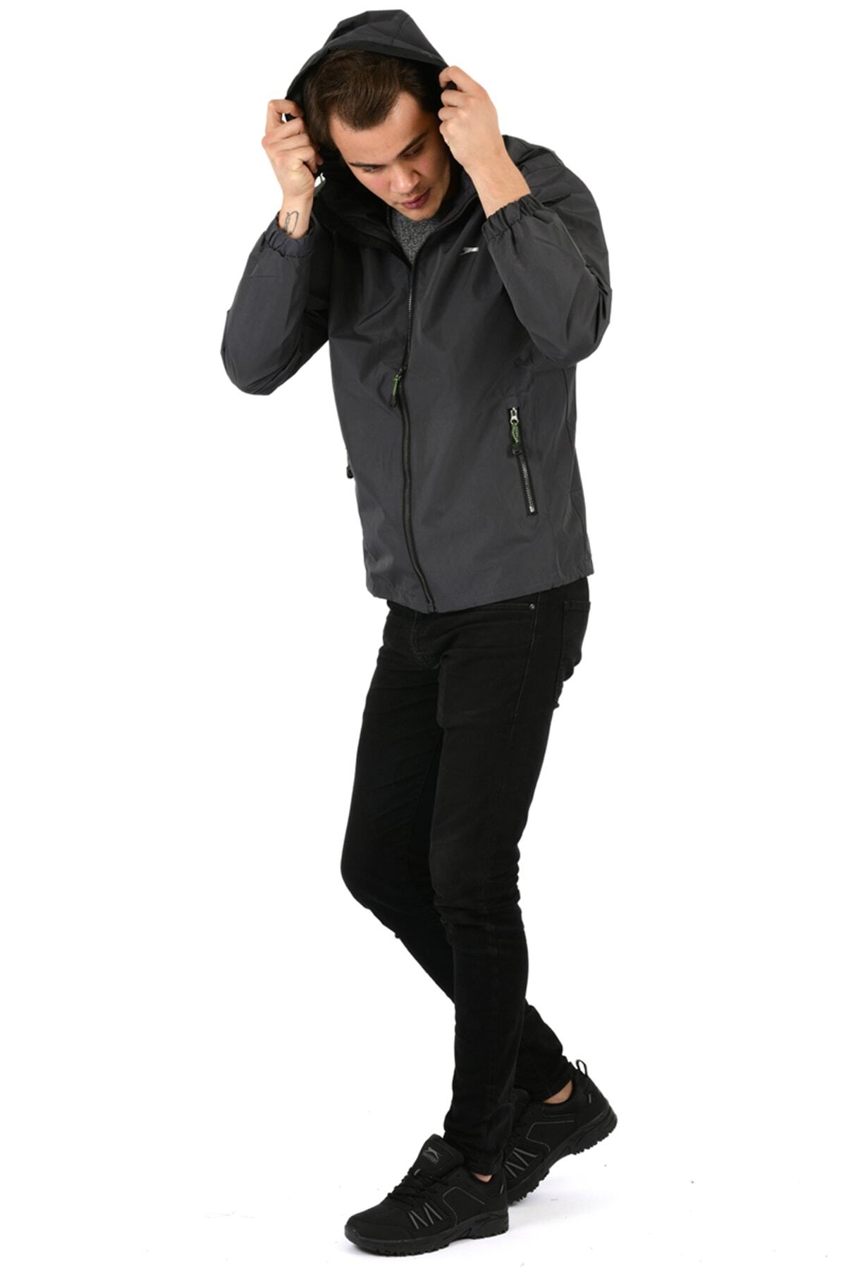 Slazenger  Erkek Yağmurluk Ofans ST29JE018-230 K.Gri - Görsel 3