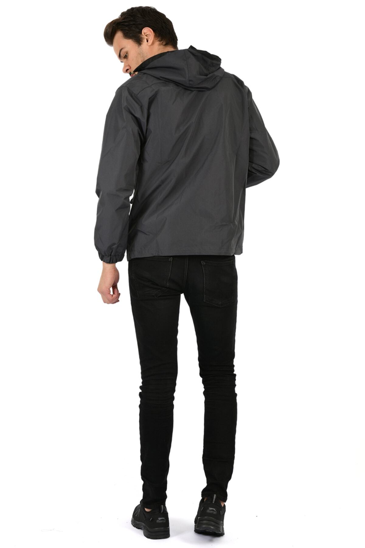 Slazenger  Erkek Yağmurluk Ofans ST29JE018-230 K.Gri - Görsel 4