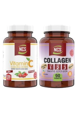 90 Tablet Hidrolize Collagen Tip 1-2-3 Glutatyon Hyaluronic Acid Vitamin C 1000 Mg 120 Tablet ncscavit210kspl