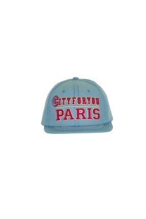 City Paris Pamuklu Unisex HipHop Cap Şapka Mavi FO CAP 007