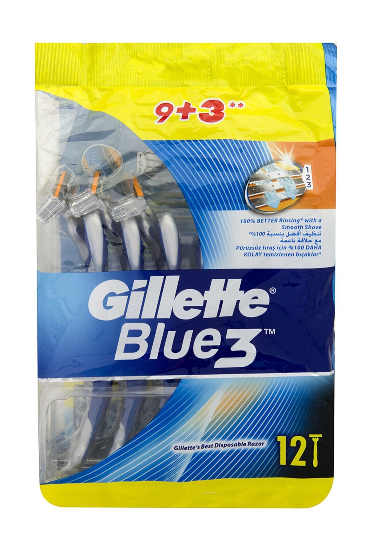 Gillette Blue 3 Tıraş Bıçağı 9+3