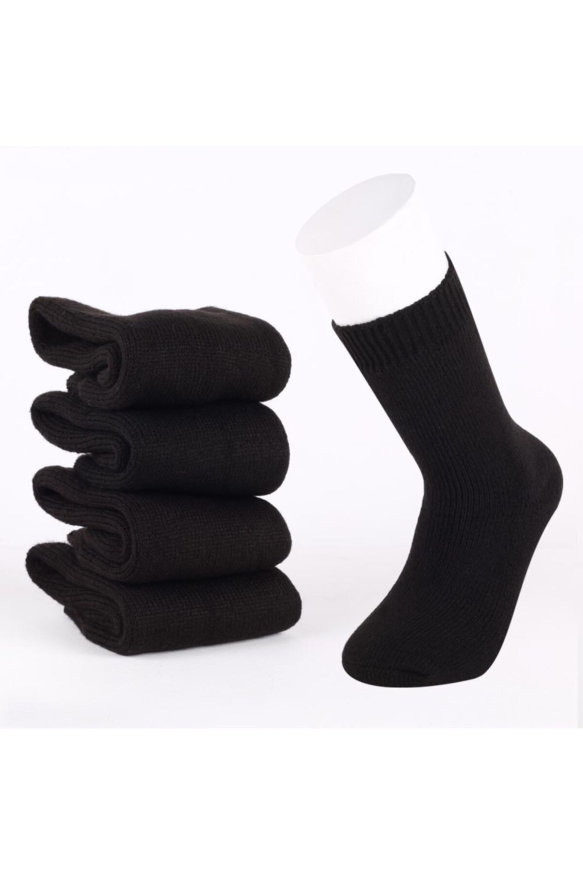 Roff-Women's Black Seamless Thermal Towel Sewing Warm Socks 11500 3-Piece 2